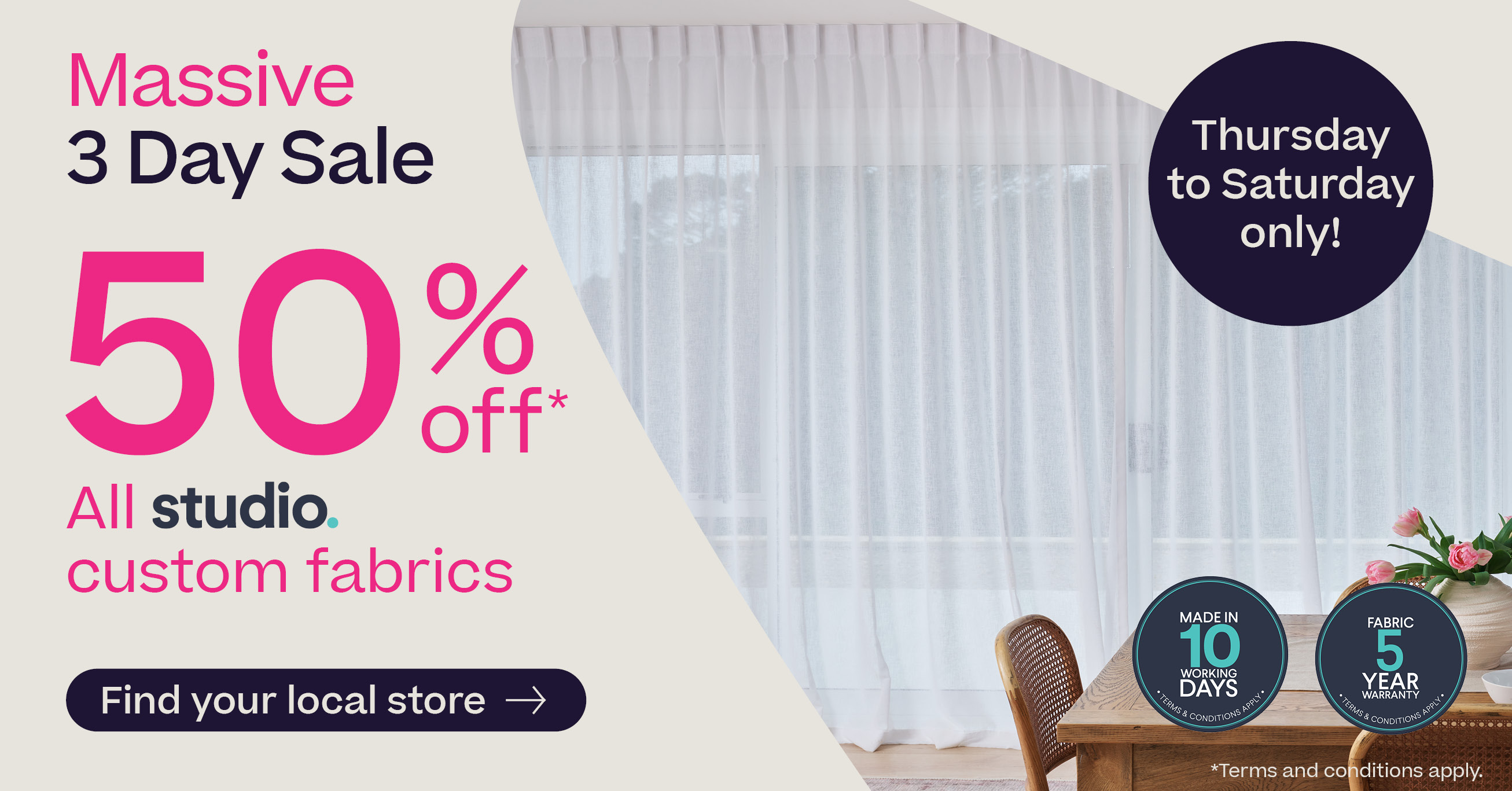 50% off all Studio Readymades*